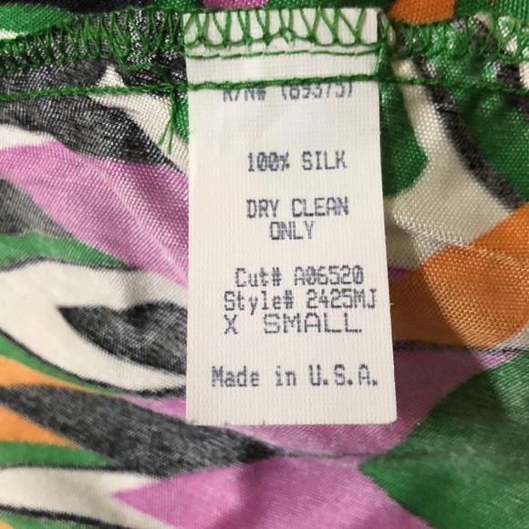 SKY Low-cut V-neck Dress 100% Silk Size XS - Picture 9 of 9